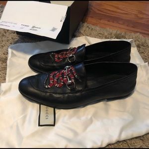Gucci Horsebit loafers men snake pattern rare 10.5